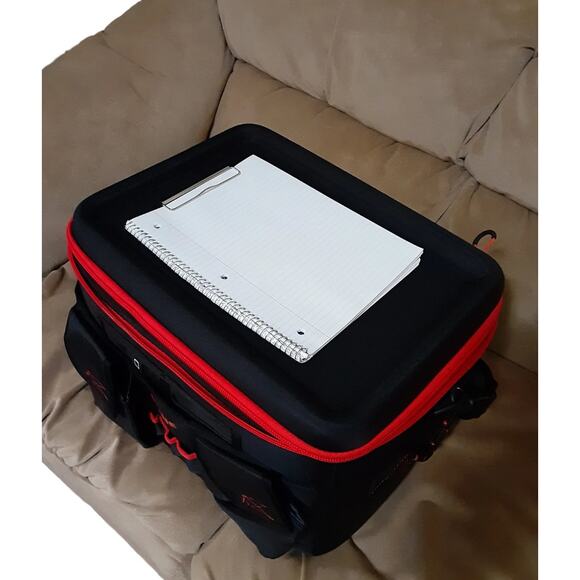 ULINE Mobile Desk File Organizer Hard Case Carrying Laptop Bag 17x13x14 - Picture 2 of 7